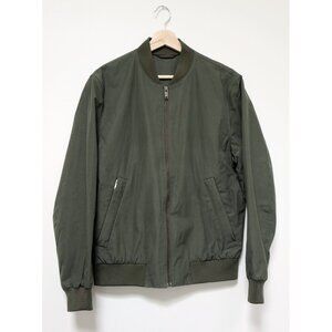 COS Men's Regular-Fit Olive Green Bomber Jacket